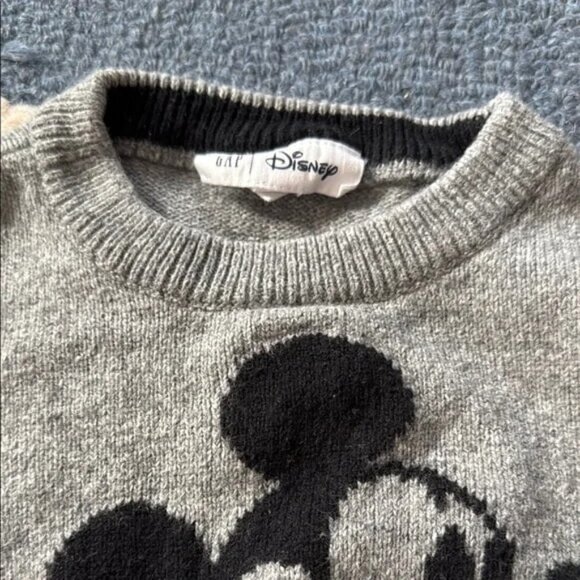 Gray baby Gap Sweater with Mickey Mouse Design - Picture 5 of 5